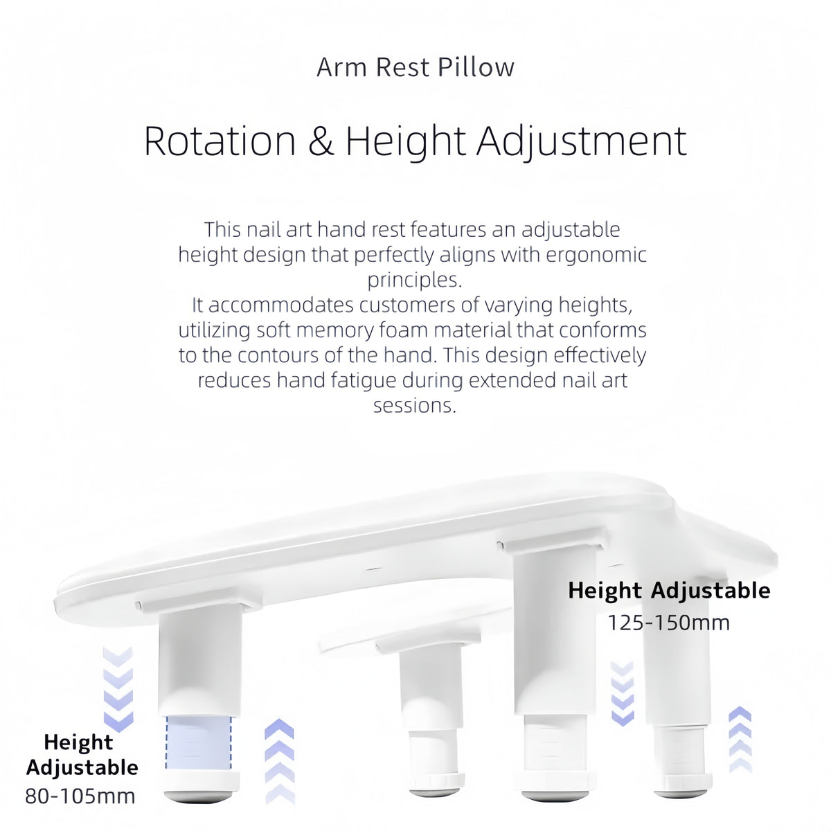 Elevated U-Shaped Manicure Armrest