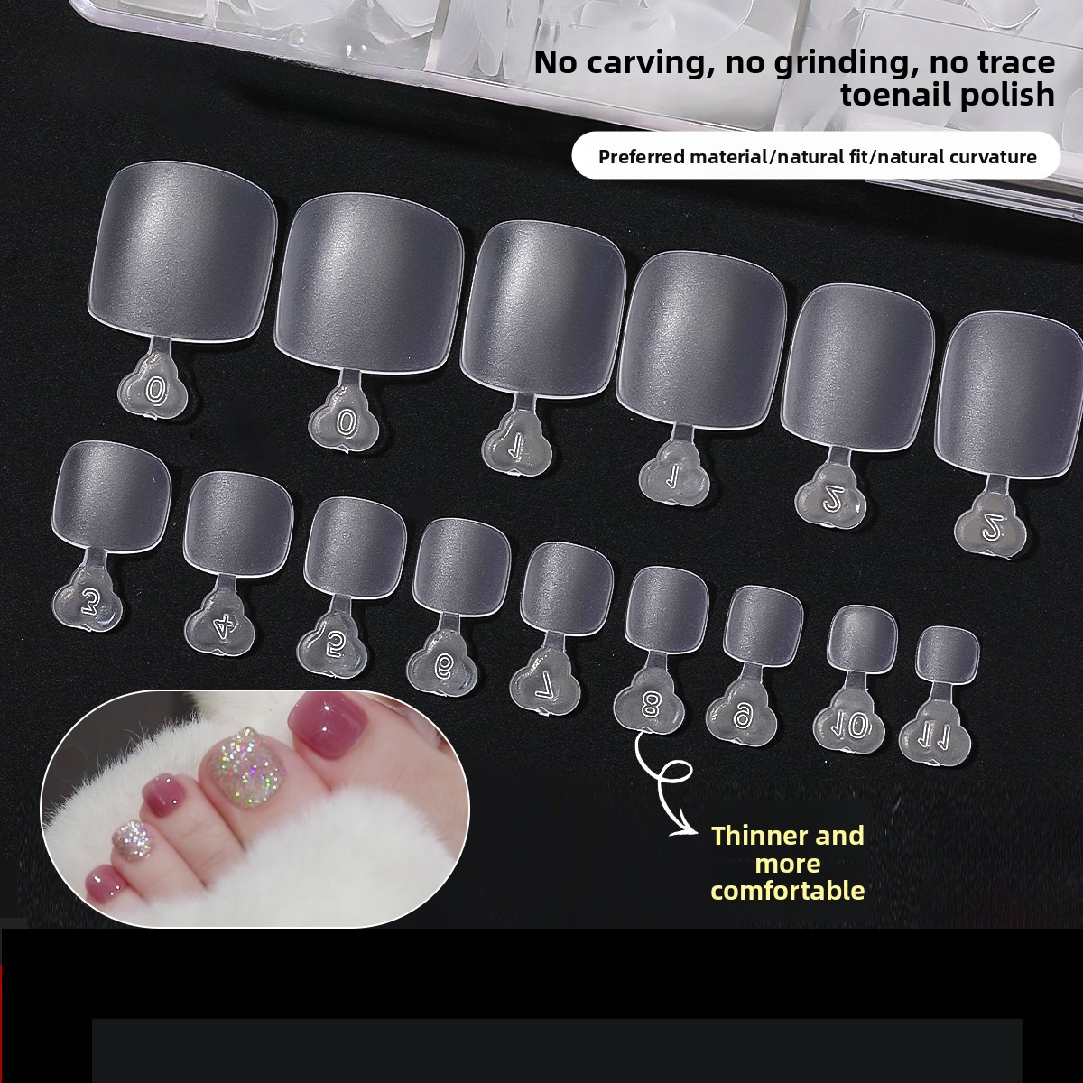 Ultra-Thin Press-On Toenails