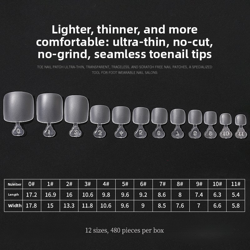 Nail art ultra-thin foot nail plate