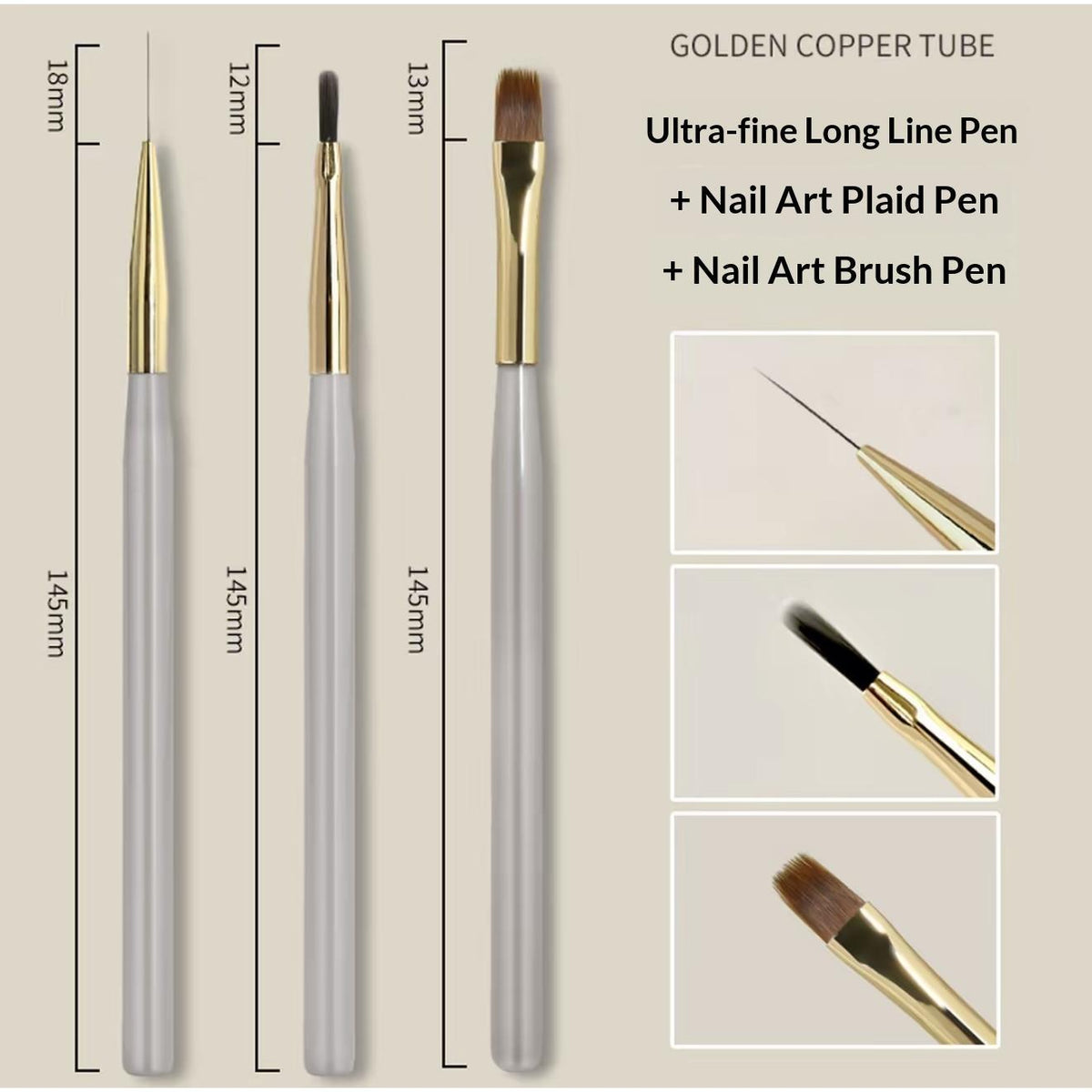 Multi-Function Nail Art Brush Pen Set