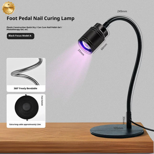 Nail pedal switch straight light