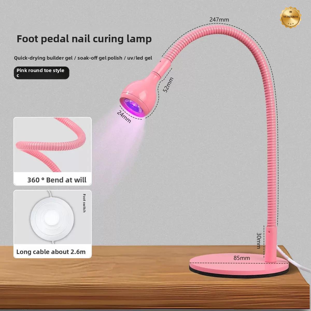 Nail pedal switch straight light