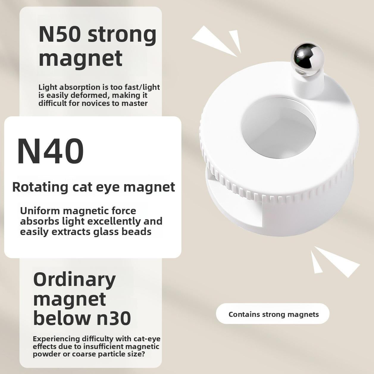 Automatic Nail Glass Bead Cat Eye Tool for Beginners