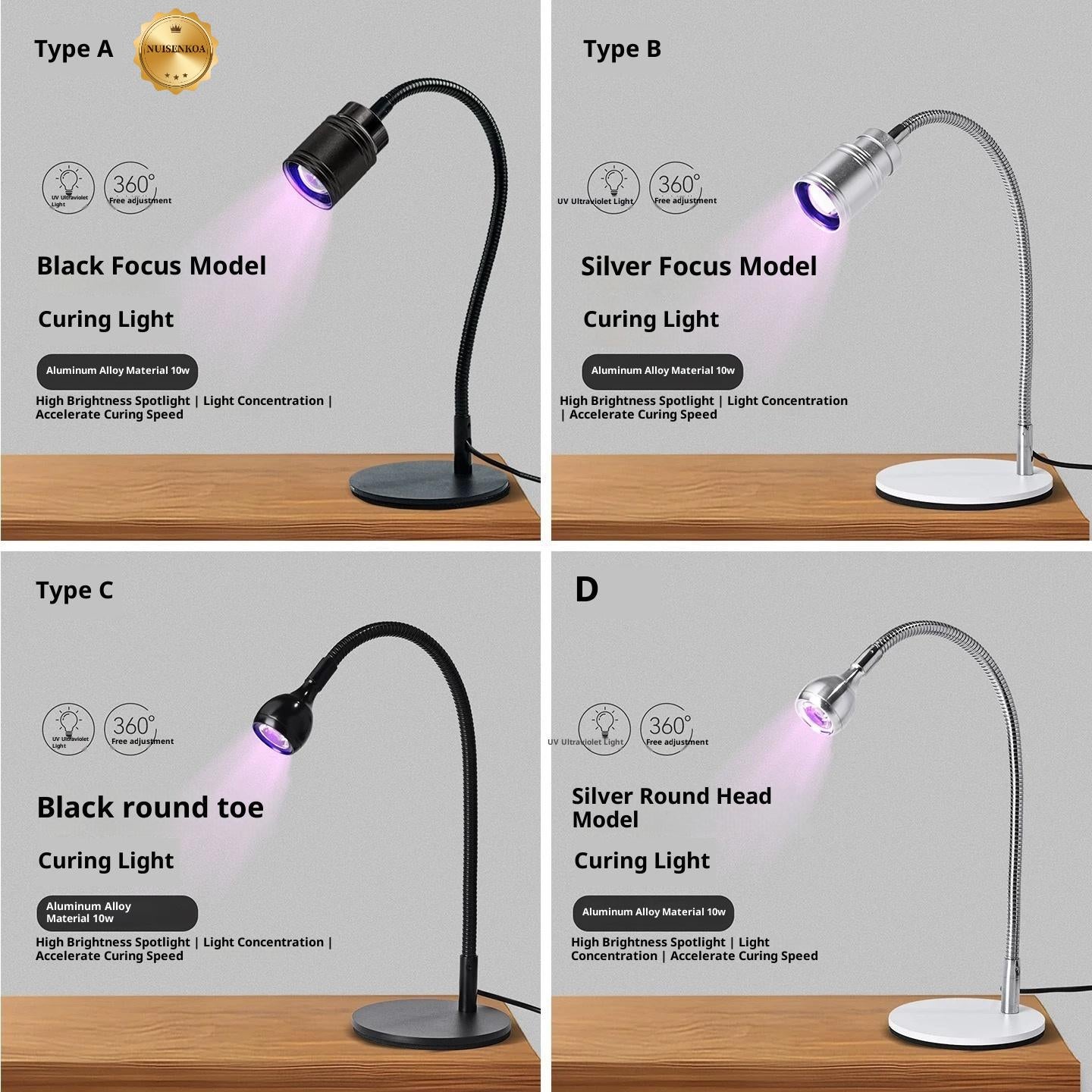 Nail pedal switch straight light