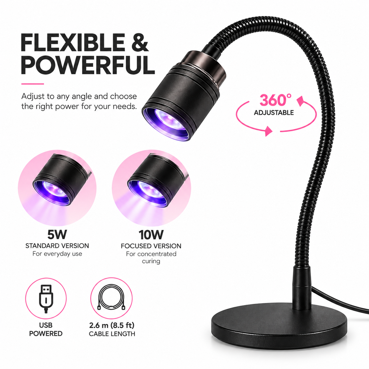 Flexible Nail Art Lamp with Foot Pedal