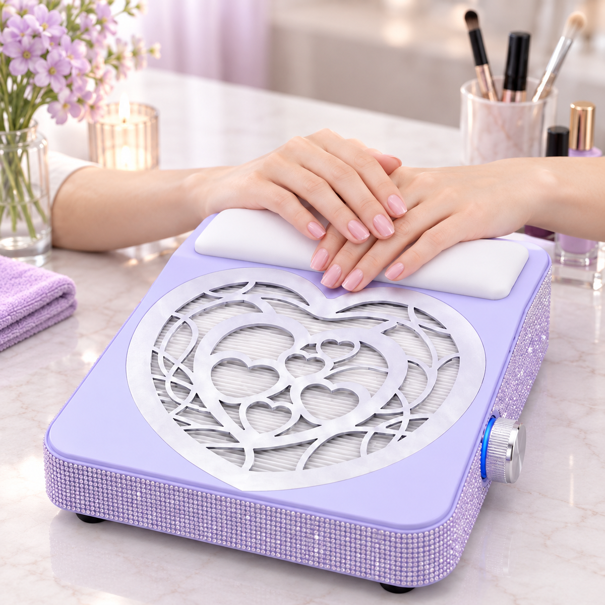 Smart Sensor Brushless Nail Dust Collector with Hand Rest