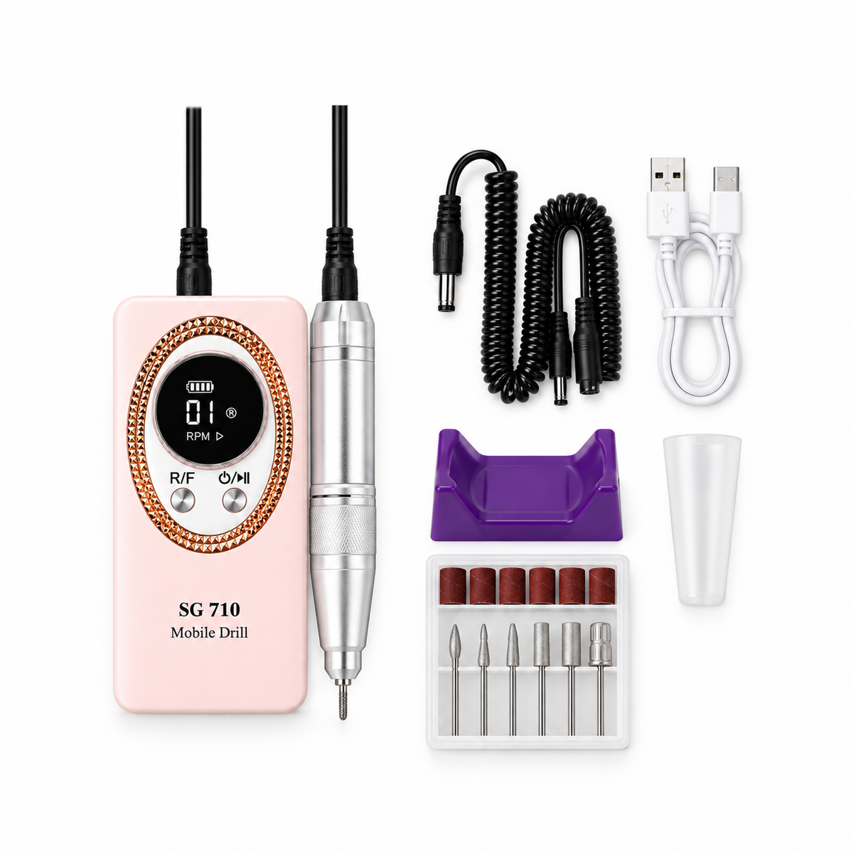 Professional Rechargeable Electric Nail Drill