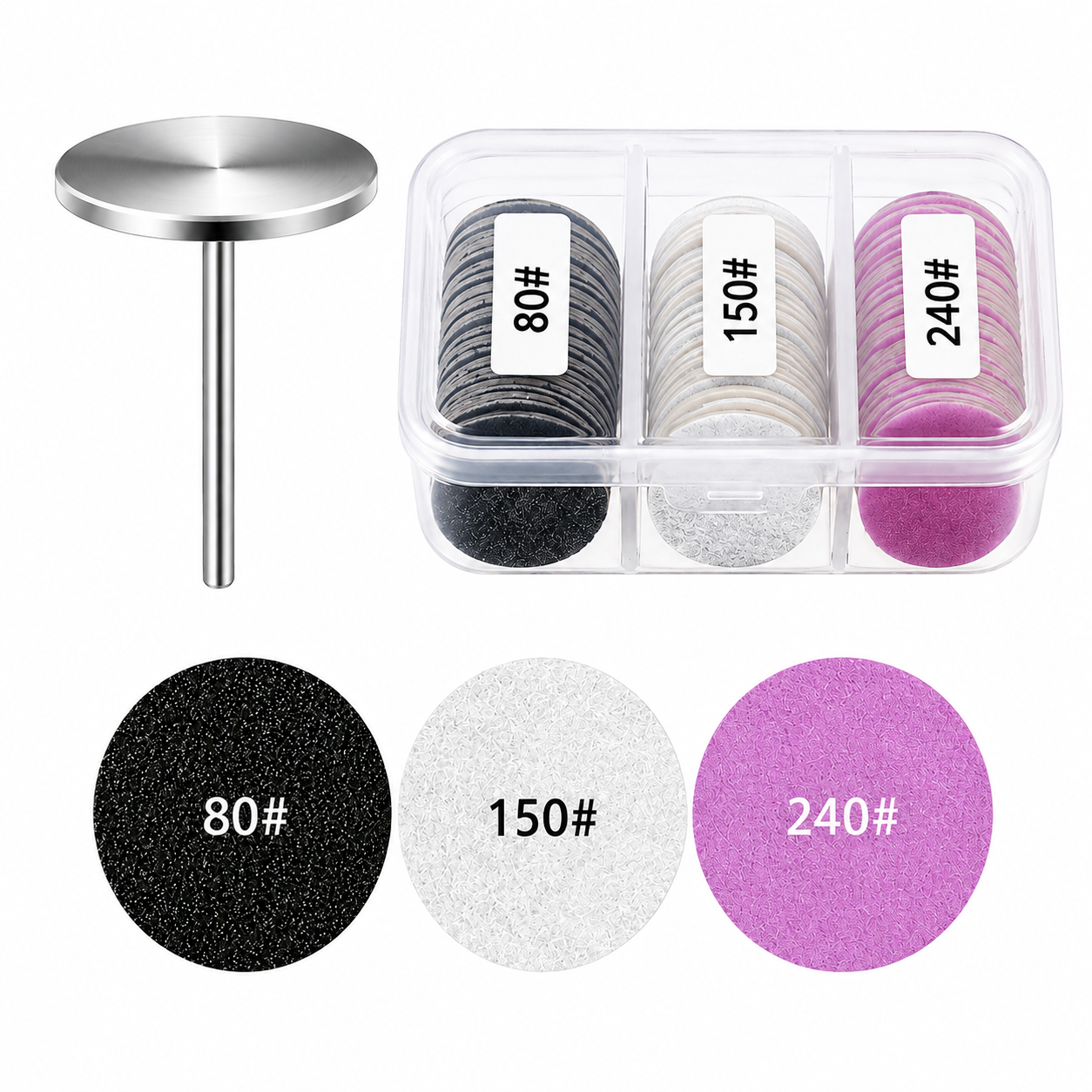Multi-Grit Nail Sanding Disc Set
