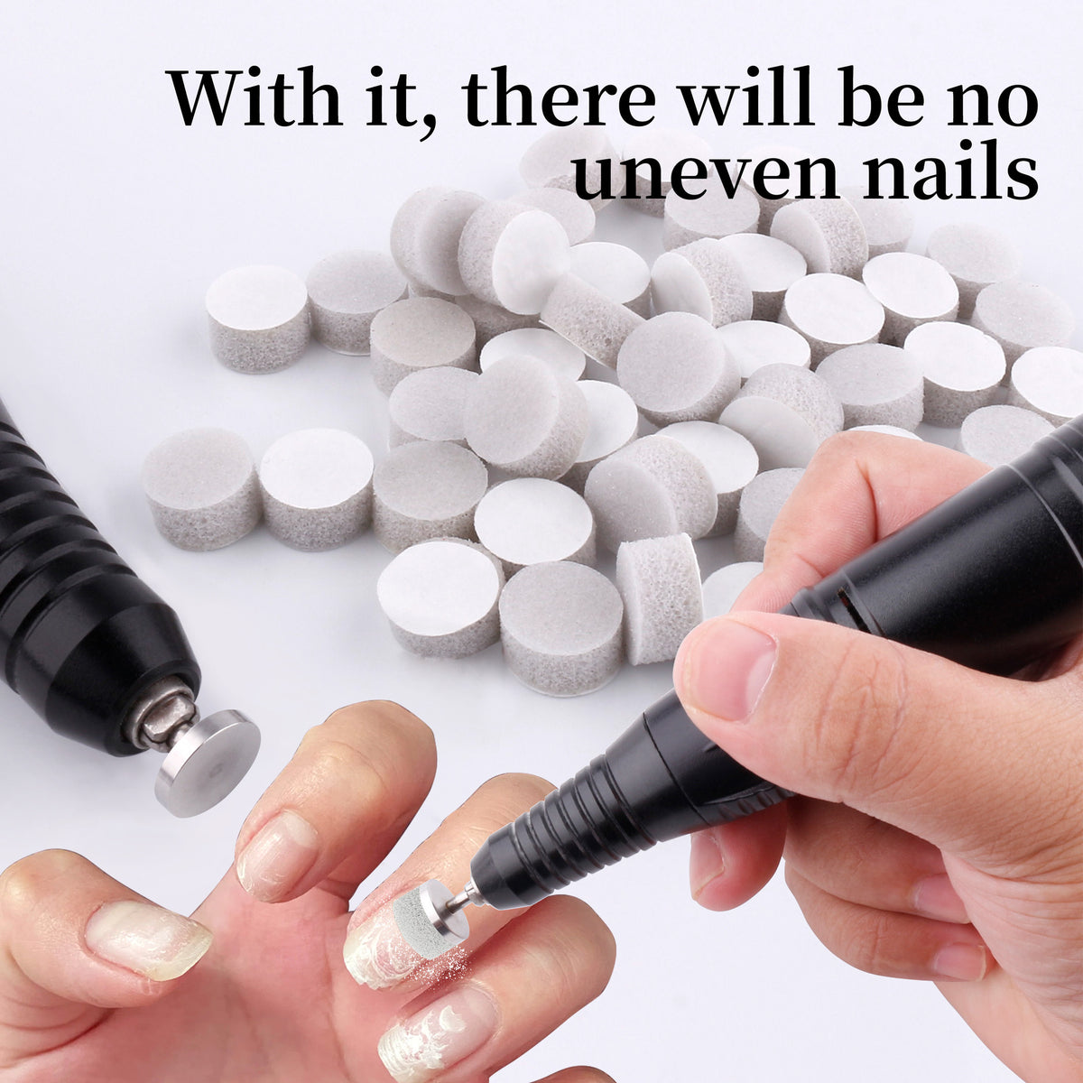 10mm Round Sponge Nail Polishing Pads