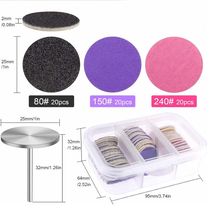 Multi-Grit Nail Sanding Disc Set